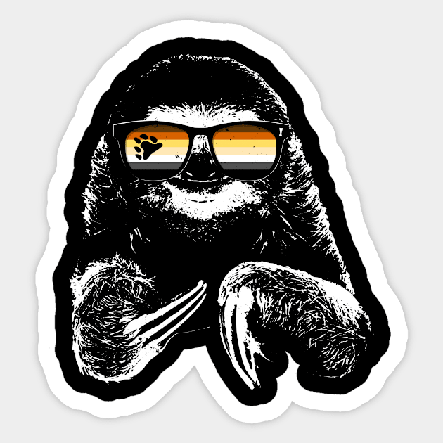 Pride Sloth Bear Pride Flag Sunglasses Sticker by wheedesign